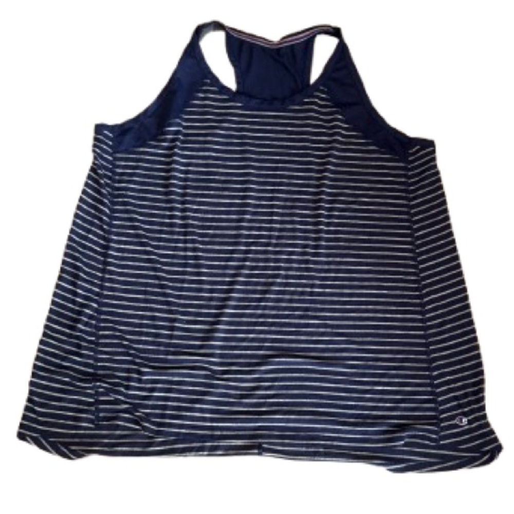 Striped Navy and White Tank Top